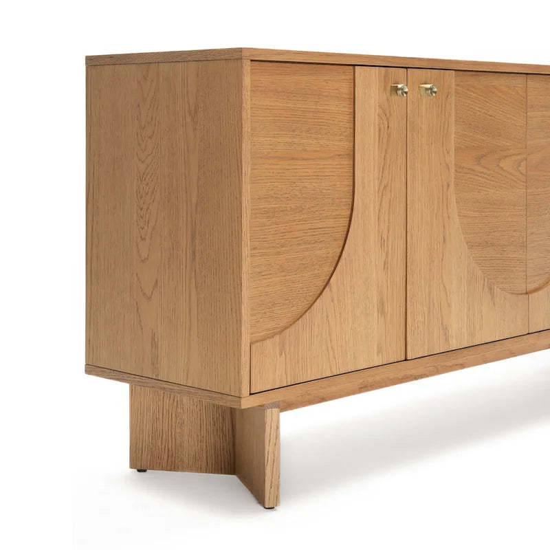 Bahut moderne en chêne avec rangements et console de buffet