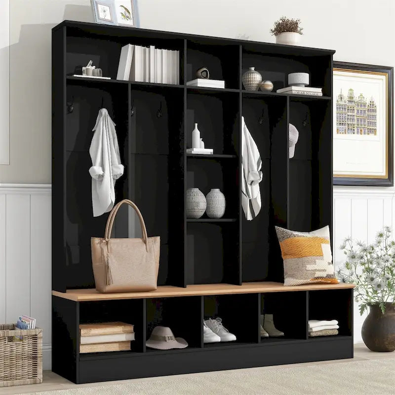 Arbre de Hall large avec banc de rangement
