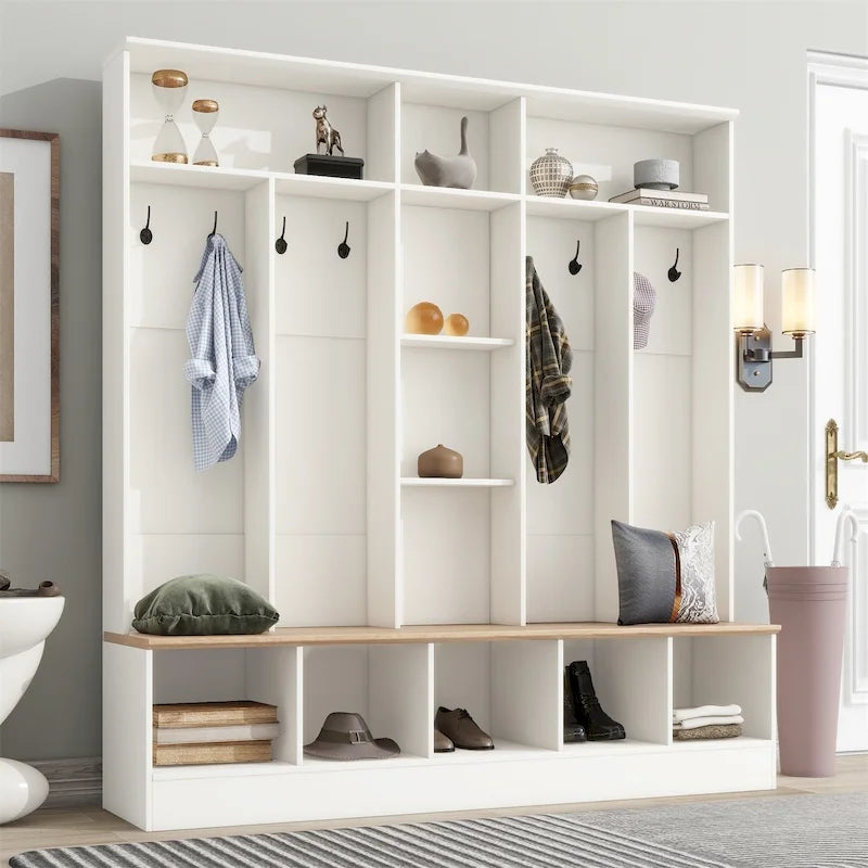 Arbre de Hall large avec banc de rangement