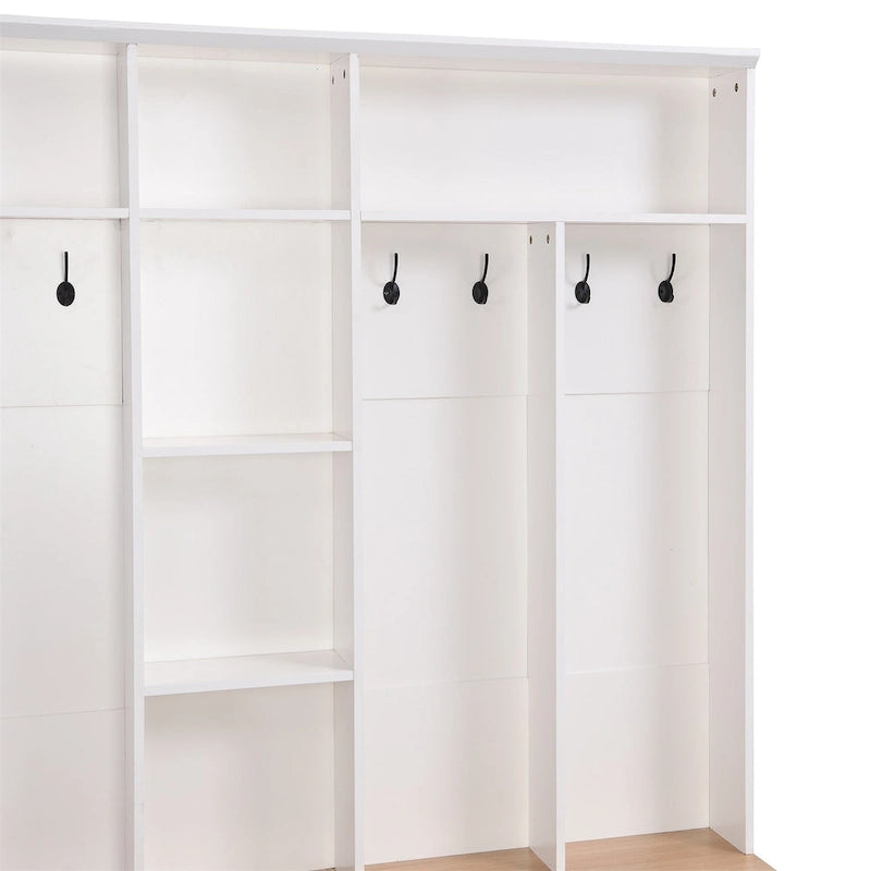 Arbre de Hall large avec banc de rangement