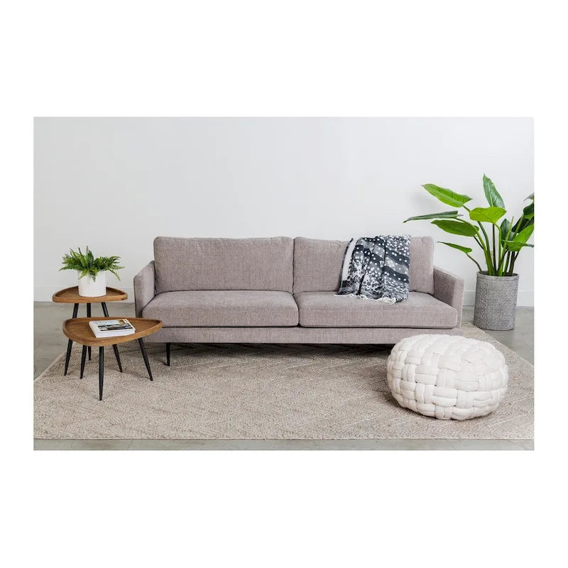 Table d'appoint avec plateau en rotin