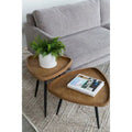 Table d'appoint avec plateau en rotin