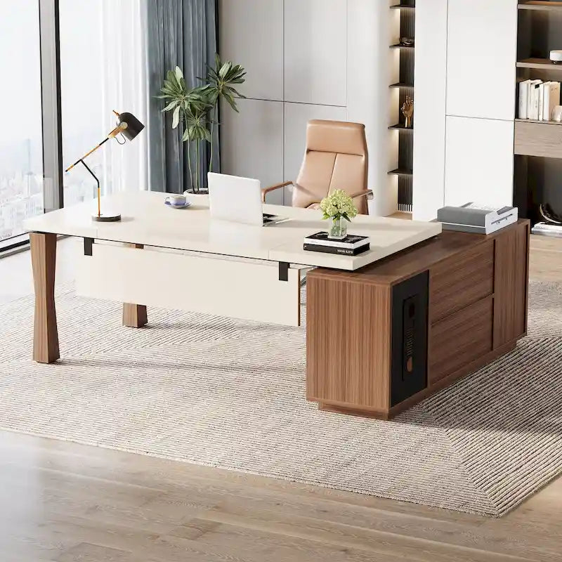 Bureau de direction, bureau en L, grand bureau