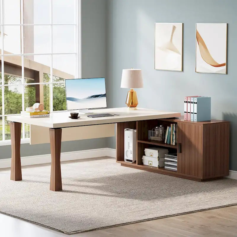 Bureau de direction, bureau en L, grand bureau