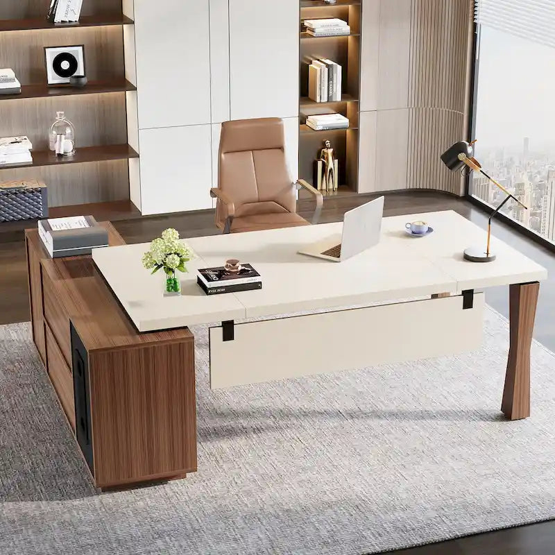 Bureau de direction, bureau en L, grand bureau